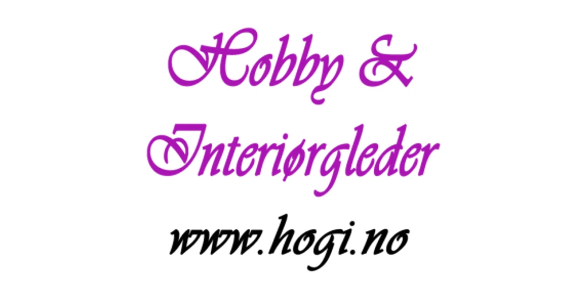 Hobby & Interiørgleder – Bønes