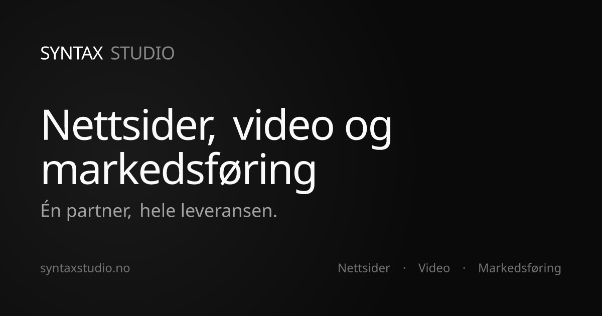 Syntax Studio – Oslo